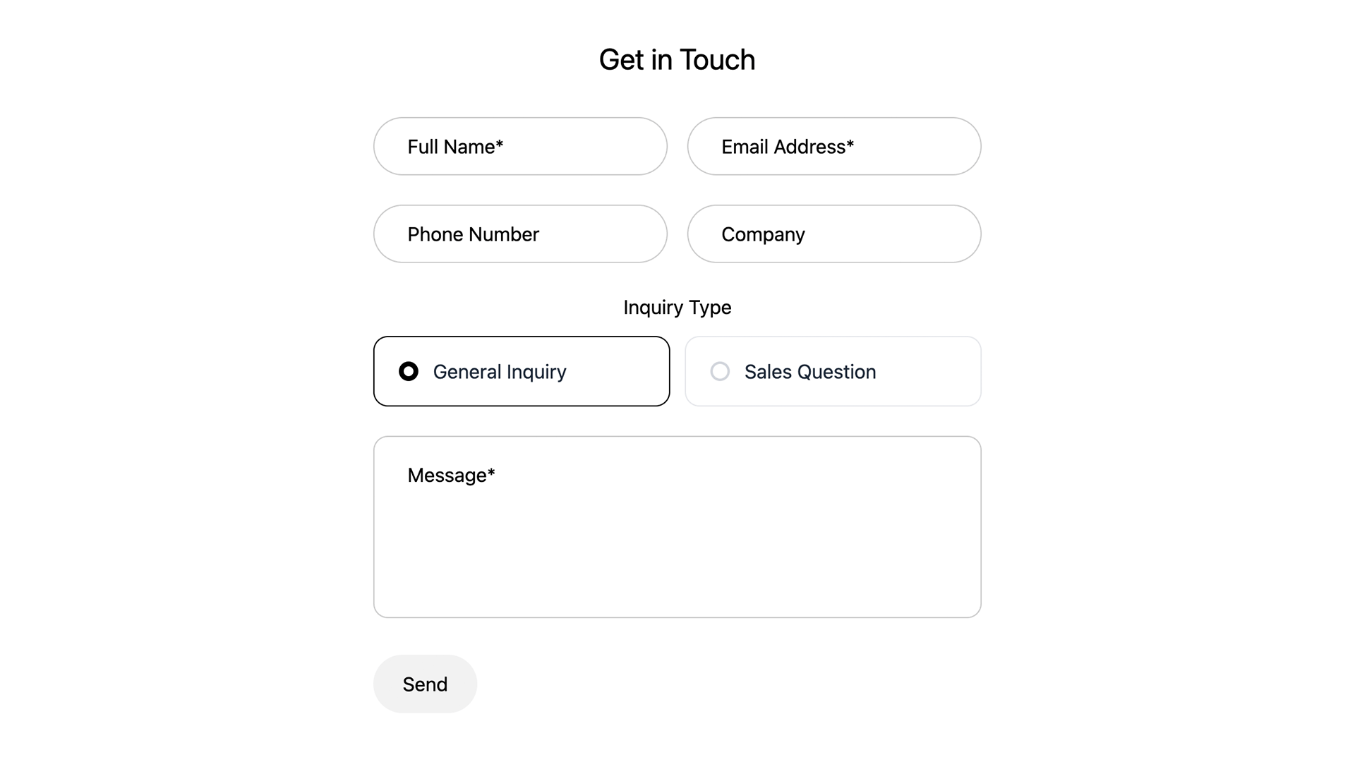 Genesis UI - Contact Form